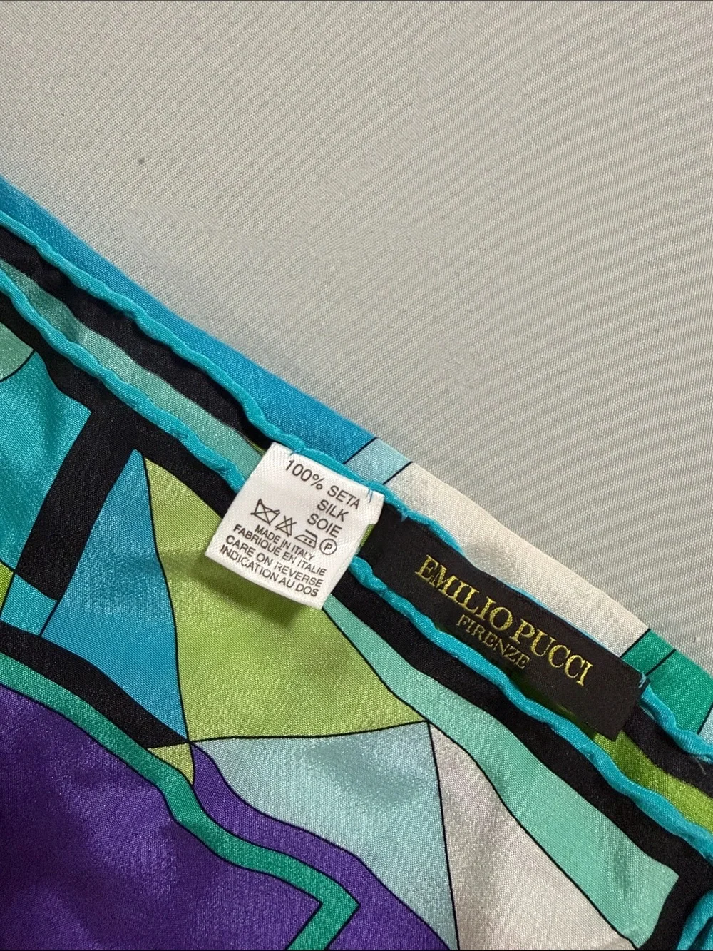 Emilio Pucci Abstract Silk Scarf